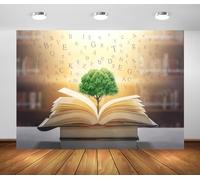 BELECO 2.7x1.8m Fabric Knowledge Tree Book Backdrop