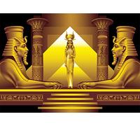 BELECO 3x2m Fabric Golden Egypt Temple Backdrop Palace Hall Stairway Egyptian Pyramid Pharaoh Sphinx Egypt Queen Cleopatra Photo Background Wallpaper Egypt Party Decor Kids Adults Portrait