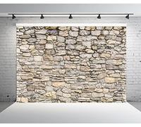 BELECO 3x2m Fabric Rock Stone Wall Backdrop Vintage Brick Rock Stones Photography Background for Party Decorations Portrait Photoshoot Home Decor Video Conference Studio Photo