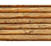 BELECO 5x3ft Fabric Brown Wooden Log Backdrop Rustic House Cabin Log Wall Round Timber Texture Wood Background for Party Decorations Photoshoot Studio Props