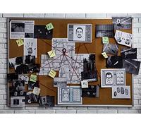 BELECO 5x4ft Fabric Spy Theme Detective Photography Backdrop Detective Board with Crime Scene Photos Fingerprint Clues Evidence Top Secret Mission Mystery Party Background Spy Decoration Photo Props