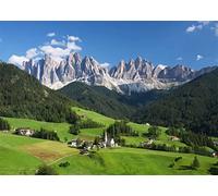 BELECO 6x3m Fabric European Alps Mountain Backdrop Dolomites Swiss Mountains Photography Background Outdoor Nature Mountain Forest Green Hills Village Photo Backdrop Video Studio Booth Photo