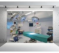 BELECO Hospital Backdrop 2.7x1.8m Fabric Operating Room Backdrop Doctor Surgery Anesthesia Bed Sickbed Medical Equipment Photo Background for Doctor Nurse Artistic Portrait Photoshoot Studio