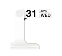 Beleda Flip Perpetual Calendar, Desk Calendar 2025-2026 For Daily Office Home Decor Desk Ornament Desk Accessories Home Office Decor Monthly Weekly Daily Desktop Perpetual Calendar (White)