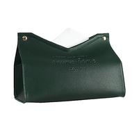 Beleda PU Leather Tissue Box Car Living Room Bedroom Tissue Box Decoration Kitchen Desktop Nordic Home Napkin Holder Large Storage Box (Green)