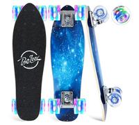 BELEEV 22 inch Skateboards for Kids, LED Light Up Wheels & T-Tool | Mini Classic Complete Cruiser Skateboard for Girls Boys Teens Adults Beginners, Max Load 220 LBS