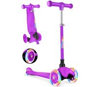 BELEEV 3 Wheel Scooter for Kids Ages 2-6，Light Up Wheels | Scooter for Toddlers Children Girls Boys, 4 Adjustable Heights, Lean to Steer System, Extra-Wide Non Slip Deck, Lightweight