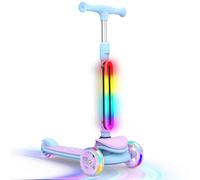 BELEEV A8 Foldable Scooter with LED Frame Light for Night Riding, 11 Flashing Effects, Battery Powered,3 Wheel Scooter for Toddlers Girls Boys,Age 3-12