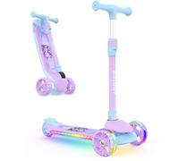 BELEEV A9 Foldable Scooter for Kids Ages 3-12, Light-Up Wheels & Deck