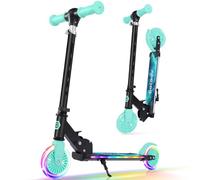 BELEEV Scooters for Kids Ages 3-12 with Light-Up Wheels & Stem & Deck, 2 Wheel Folding Scooter for Girls Boys, 3 Adjustable Height, Non-Slip Pattern Deck, Lightweight Kick Scooter for Children