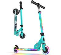 BELEEV Scooters for Kids Ages 3-12 with Light-Up Wheels & Stem & Deck, 2 Wheel Folding Scooter for Girls Boys, 3 Adjustable Height, Non-Slip Pattern Deck, Lightweight Kick Scooter for Children