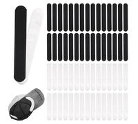 BELEFU 100 Pieces 9.3" x 1.4" Hat Sweat Liner Protector, Self-Adhesive Cap Liner Sweat Protection, Hat Sweatband Shields Absorbing Pad for Men Women Golf Baseball Tennis (White & Black)