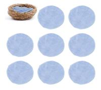 BELEFU 8 Pieces 6.4" Warm Fiber Bird Nesting Pads for Breeding Egg, Round Nesting Box Pads for Bird Hatching, Washable Pigeon Nest Mat Feeding Supplies for Chicken Parrots Parakeet Finch