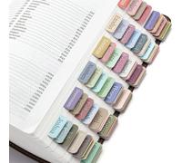 Belegao 75PCS Bible Tabs with Position Guide, Bible Index Studying Stickers Easy to Read Labels (39 OT, 27 NT, 9 Blank) Water-Resistant Scripture Markers(Morandi)