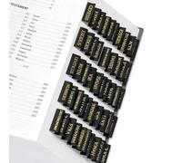Belegao 75PCS Bible Tabs with Position Guide, Laminated Bible Index Gold Print Studying Stickers Easy to Read Labels (39 OT, 27 NT, 9 Blank) Water-Resistant Scripture Markers(Black)