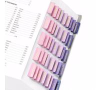Belegao 90PCS Bible Tabs with Position Guide, Laminated Bible Index Gold Print Studying Stickers Easy to Read Labels (39 OT, 27 NT, 9 Blank) Water-Resistant Scripture Markers(Pink-Purple-Blue)