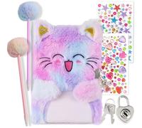 Belegao Secret Diary with Lock for Girls Fluffy Journal with Lock and Keys