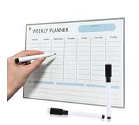Belegao Weekly Planner Whiteboard Magnetic, A4 to Do List for Fridge with Marker Pen Dry Wipe Daily Tasks Organiser Meal Planner for Home and Office Schedule, Meal, Productivity, Study, Work