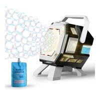 Belemar Bubble Machine with Lights, Big Bubble Design, 15000+ Bubbles/Min, 320ml Large Tank, Portable Battery Operated Bubble Blower for Kids, Weddings, Birthday Parties, Indoor & Outdoor Events