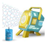 Belemar Bubble Machine with Lights, Big Bubble Design, 15000+ Bubbles/Min, 320ml Large Tank, Portable Battery Operated Bubble Blower for Kids, Weddings, Birthday Parties, Indoor & Outdoor Events