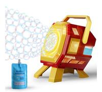 Belemar Bubble Machine with Lights, Big Bubble Holes, 15,000 Bubbles/Min, 320ml Large Tank, Battery Operated Portable Bubble Blower for Kids, Birthday Parties, Garden Play & Outdoor Fun