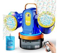 Belemar Dual-Engine Bubble Machine with RGB Lights & Remote Control, 150° Auto Rotation, 1800mAh Rechargeable Battery, 700ML Large Tank, Bubble Maker Toy for Kids Parties, Weddings, Outdoor Events