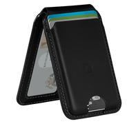 Belemay Strong Magnetic Wallet for MagSafe with Adjustable Stand, Full-Grain Vegetable-Tanned Leather Card Holder, Up to 5 Cards, RFID Blocking, for iPhone 17/16/15/14/13/12 Series Men & Women - Black