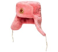BELEON Russian Ushanka - Soviet Ushanka Men Communist Hat Winter Soviet Hat, Pink, S