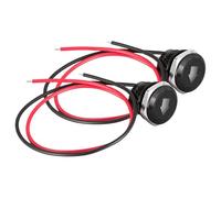 beler 2pcs 22mm Red LED Pilot Dash Panel Single Arrow Turn Signal Light Indicator 9-24V