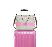 Belerry 2-in-1 Travel Belt for Luggage, Luggage Straps for Add a Bag Adjustable Suitcase Straps with Alloy Buckle Elastic Bungees Belt Hands-Free for Airport，Personalized Travel Accessories (Pink)