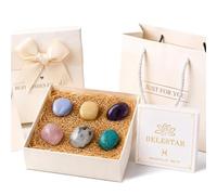 BELESTAR Pisces Birthstones Crystal Set 6pc Healing Stones for Intuition Peace Zodiac Spiritual Gift with Card Box and Bag