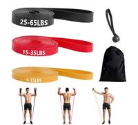 BELEVO Long Resistance Bands Set Men Women, 3 Differen Levels Exercise Band Pull Up Bands Stretch Bands for Exercise Gym Pilates Yoga Fitness Arm Leg Strength Training