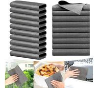 BELEVO Pack of 10 Thickened Magic Cleaning Cloth, 30 x 40 cm, Reusable Microfibre Cloths, Cleaning Cloth, Window Cleaning Cloths, Miracle Cloth for Glass, Cars, Kitchen, Bathroom