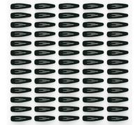 BELEZA VIVA Black Tic Tac Matte Solid Hair Pins For Women Girls | 5CM | Black Matte | 60 Pieces
