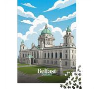 Belfast City Hall, Ireland Illustration Jigsaw Puzzle, 1000 Piece