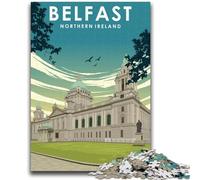 Belfast Northern Ireland 1000 Piece Jigsaw Puzzles for Adults, Stress Reliever Difficult Challenge for Home Decoration for 14+ 1000pcs(50x75cm)