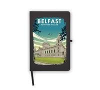 Belfast Northern Ireland Travel Notebook, Blank Pages, Faux Leather Cover, Planner, Journal, Workbook