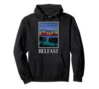 Belfast Northern Ireland Vintage Retro Harbor Travel Design Pullover Hoodie