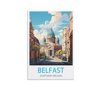 Belfast Northern Ireland Vintage Travel Posters 08x12inch(20x30cm) Canvas Print for Living Room, Bedroom, Dorm, Home, Office Wall Decoration