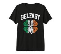 Belfast St Patricks Day Celtic Knot Shamrock Distressed Premium T-Shirt