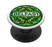 Belfast Stained Glass Design PopSockets Adhesive PopGrip