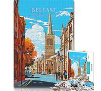 Belfast Travel 1000 Piece Jigsaw Puzzle for Adults Teens,Decompressing Intellectual Educational Toy Secret Santa Gifts 38x26cm