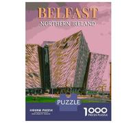 Belfast Travel 1000 Piece Jigsaw Puzzle, Old Europe Travel Artwork, 1000 Pieces for Adults, Birthday Gift for Puzzle Lovers, Relaxing Challenge, 52x38cm/1000pcs