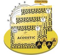 BELFORT® Guitar Strings for Western Guitar, Premium Phosphor Bronze (3 x 6 String Set) Western Guitar & Acoustic Guitar Bonus 4 Plectrums + Extra High Acoustic Electric String (Guitar Strings Acoustic