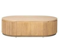 Belfort Oak Fluted Oval Coffee Table