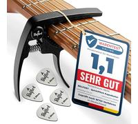 Belfort® Original QuickPitch Capo for Guitar + 3 Plectrums + Free eBook - Easy to Use, Capo for Guitar, Western Guitar, Acoustic Guitar, Concert Guitar, Electric Guitar, Ukulele