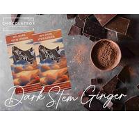 Belgian 56% Cocoa Dark Chocolate Bar with Crystallised Australian Ginger - 100g, Gourmet Vegan Friendly Chocolate, Luxury Gift