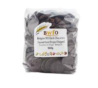 Belgian 70% Dark Chocolate Couverture Drops (Vegan) 500g (BWFO)