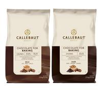 Belgian Baking Chocolate Chunks Duo ? 45.4% Dark & 27.3% Milk ? 2 x 2.5kg Bulk Pack