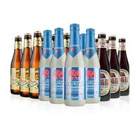 Belgian Beer Gift Set - 16 Bottle Mixed Case - Brugse Zot Blond, Delirium Tremens, Fruli Strawberry